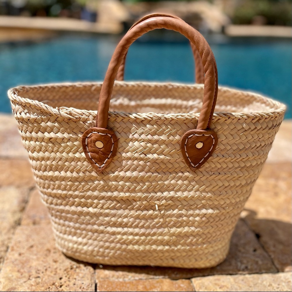 NWOT! Poolside Palm Straw Purse Vacay - Picture 2 of 6